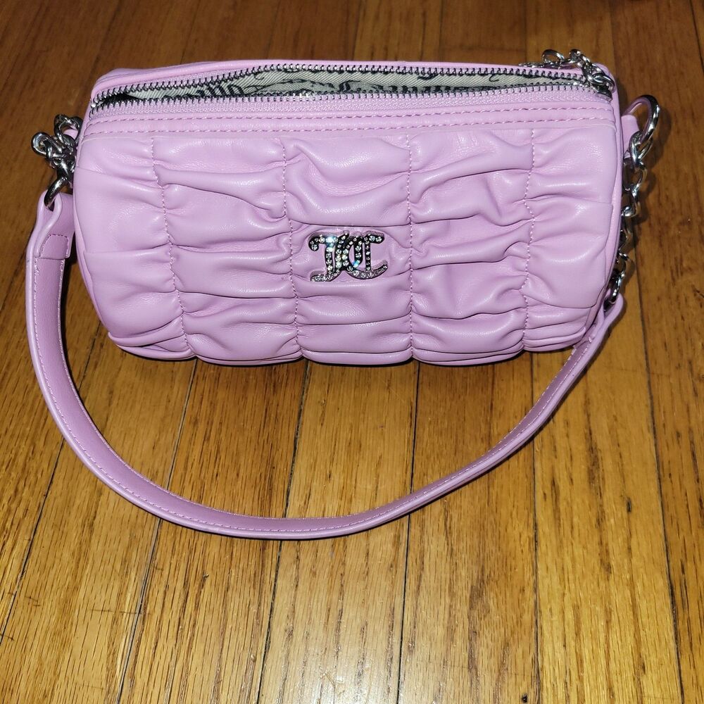 Nwot Juicy Couture Run The World Barrel Shoulder Bag - Fondant Pink Purple Cute